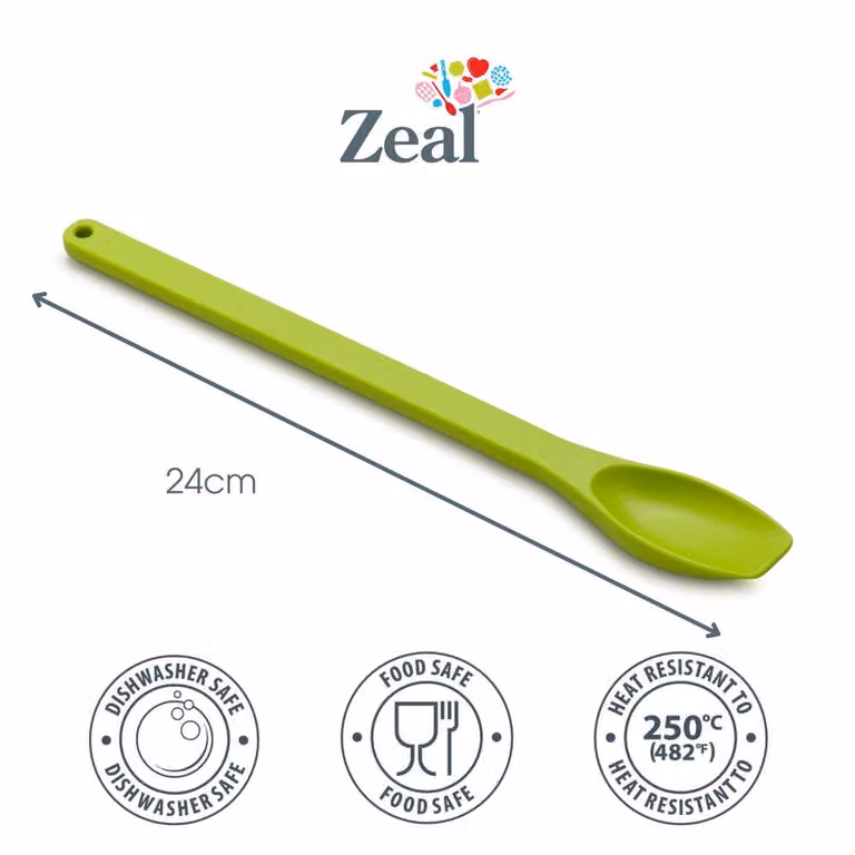 Zeal Silicone Jar and Mayo Spoon in Green, Length: 24 cm