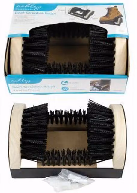 Ashley Wall Mountable Wood and Steel Brush in Yellow and Black
