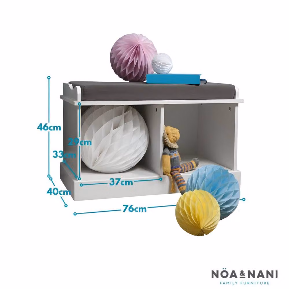 Nöa and Nani Stockholm Scandinavian Style White Lacquered MDF Storage Bench and Shoe Rack – 2