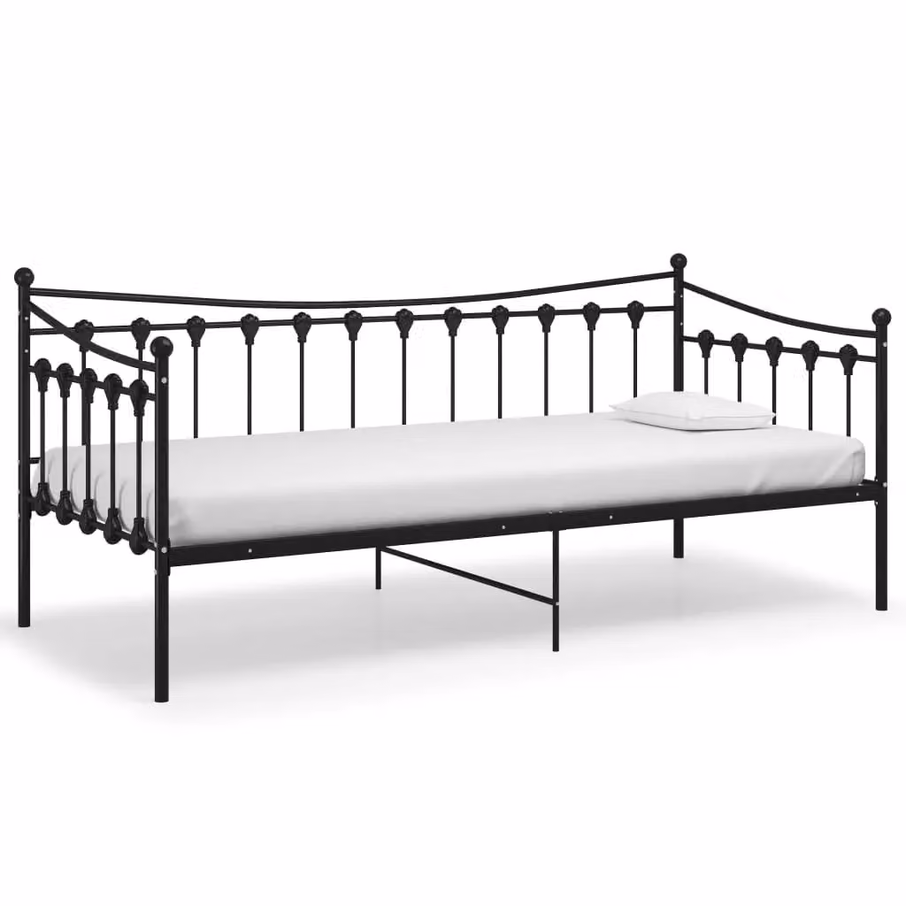 Berkfield Home Metal Sofa Bed Frame, Black, W/D/H: 90 x 200 cm – 2