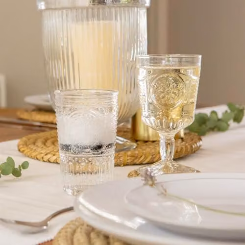 Bormioli Rocco Floral Tumbler Glasses, Transparent, 305ml, Pack of 12 – 2