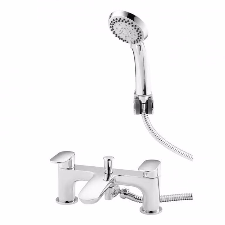 Kartell Chrome Brass Countertop Two-Handle Bathtub Shower Set