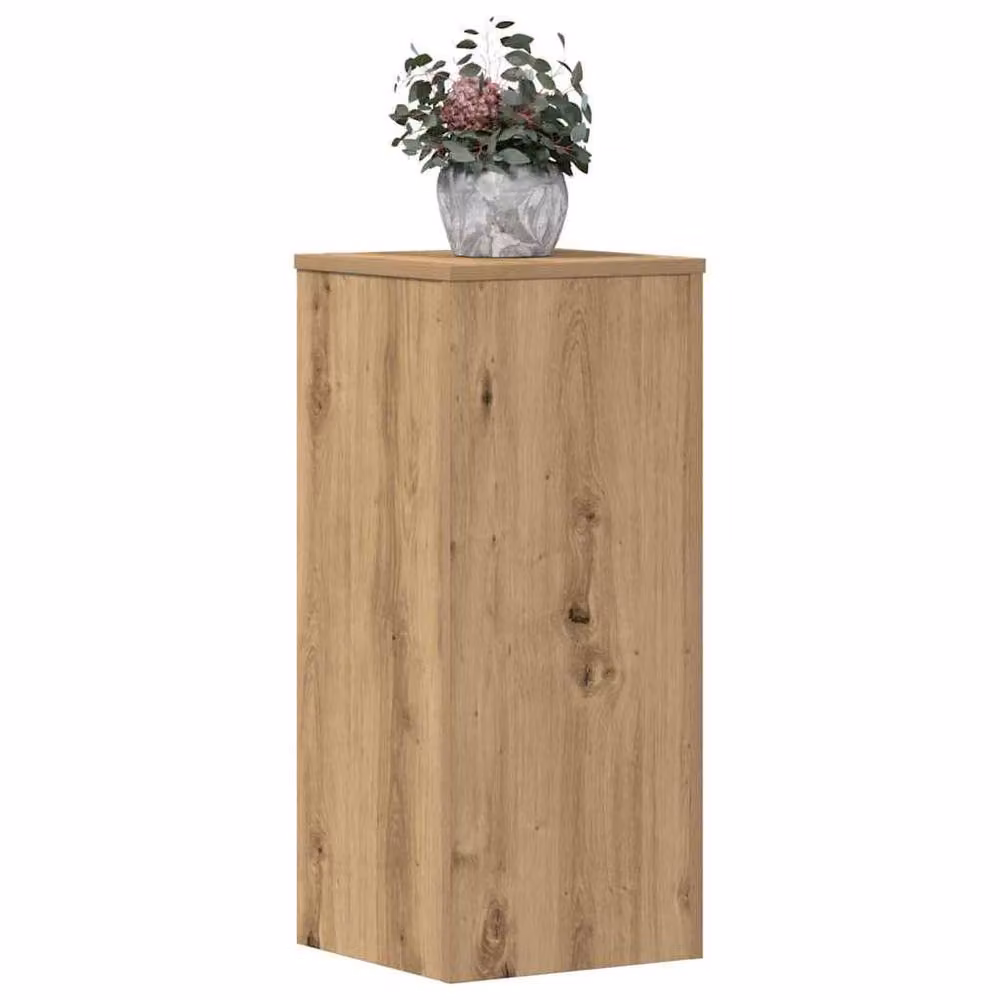 Berkfield Home Artisan Oak Plant Stands, 2 Pack, Brown, W/D/H: 30 x 30 x 70 cm – 2