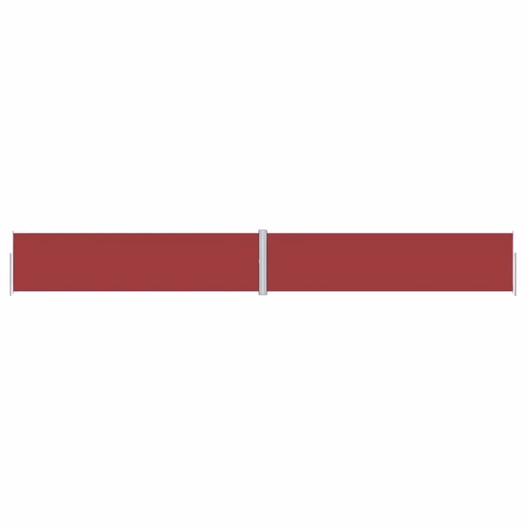 Berkfield Home Retractable Side Awning in Red, W/H: 1200 x 160 cm