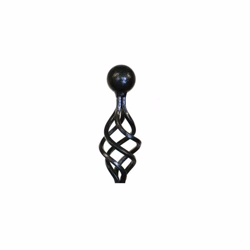 Poppyforge Black Steel Ball and Cage Top Obelisk Plant Support – 2