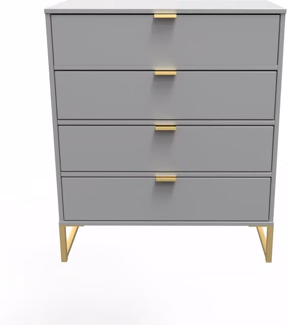 Ready Assembled 2 U Tamworth 4 Drawer Chest in Dark Grey – 1