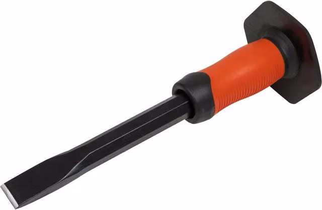 Loops Drop Forged Steel Cold Chisel with Safety Grip, Black, Width: 25 mm, Length: 300 mm