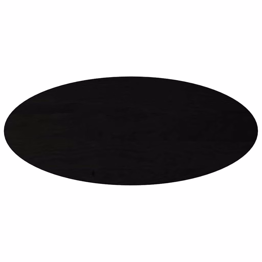Berkfield Home Oval Solid Oak Table Top, Dark Brown, W: 140 cm, D: 60 cm, H: 2 cm – 1