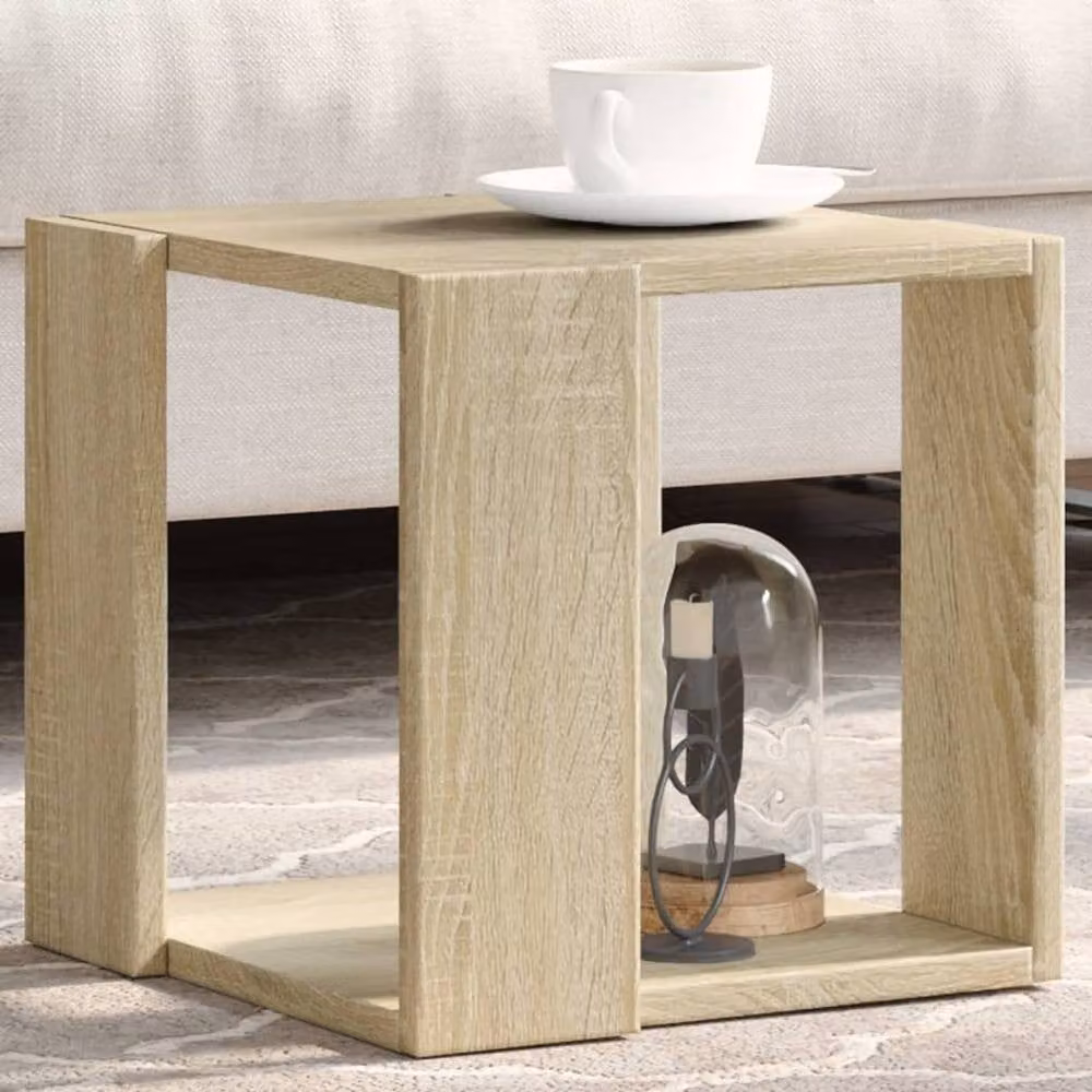 Berkfield Home Sonoma Oak Coffee Table in Light Oak, W/D/H: 32 x 32 x 30 cm – 2