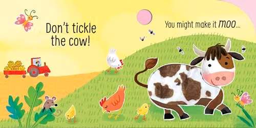Usborne Don't Tickle the Cow! Touchy-Feely Sound Board Book, Multicolour – 2