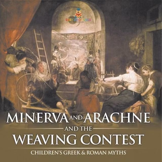 Baby Professor Minerva & Arachne & the Weaving Contest Children's Greek Book, Multicolour