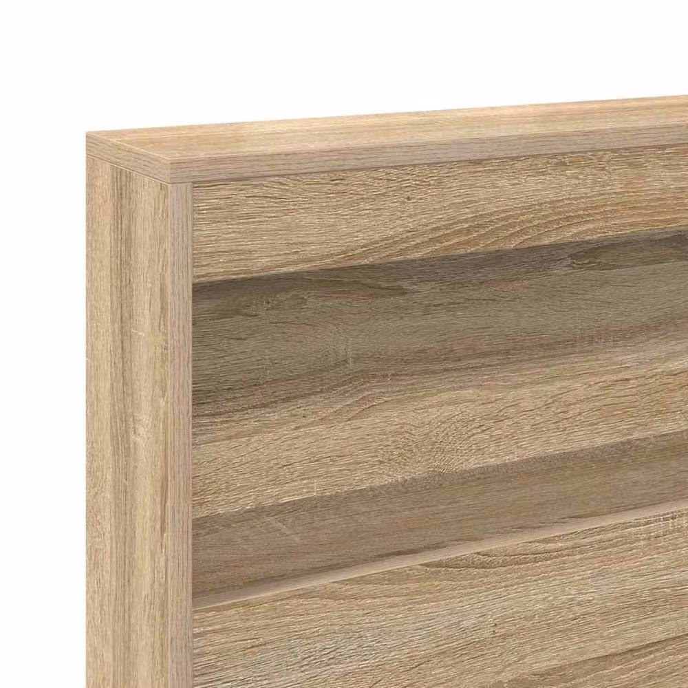Berkfield Home Sonoma Oak Storage Headboard with Integrated Shelf, Width: 120 cm – 4
