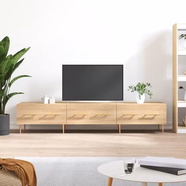 Berkfield Home Sonoma Oak TV Cabinet in Brown, W/D/H: 150 x 36 x 30 cm – 1