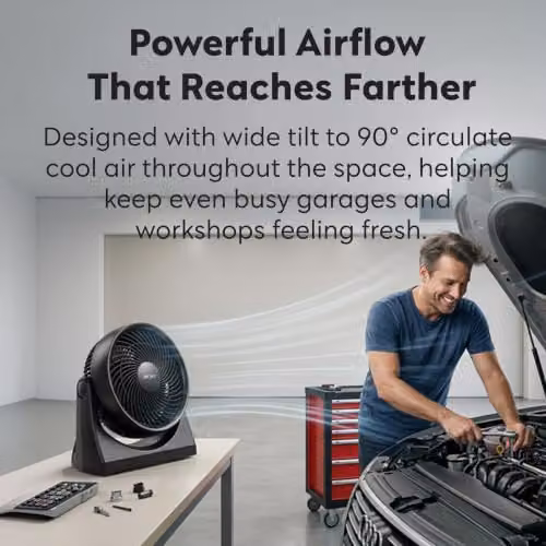 Air Pro 10 inch Table Fan in Black – 4