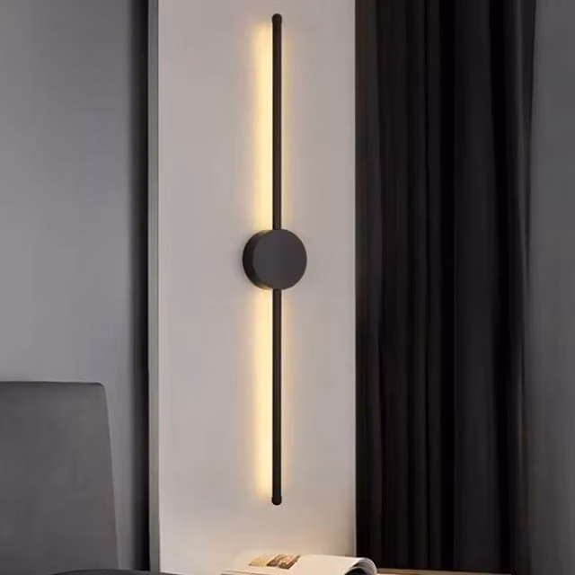 Kelvenix Wiring Adjustable LED Wall Lamp in Black for Garden, Terrace and Balcony