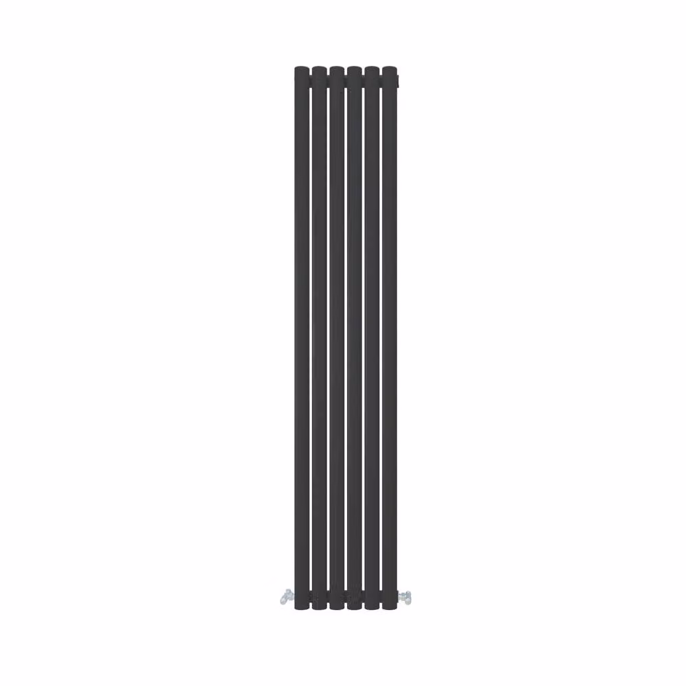 Banyetti Orva Black Vertical Double Oval Column Radiator H: 180 cm, W: 35.4 cm – 4