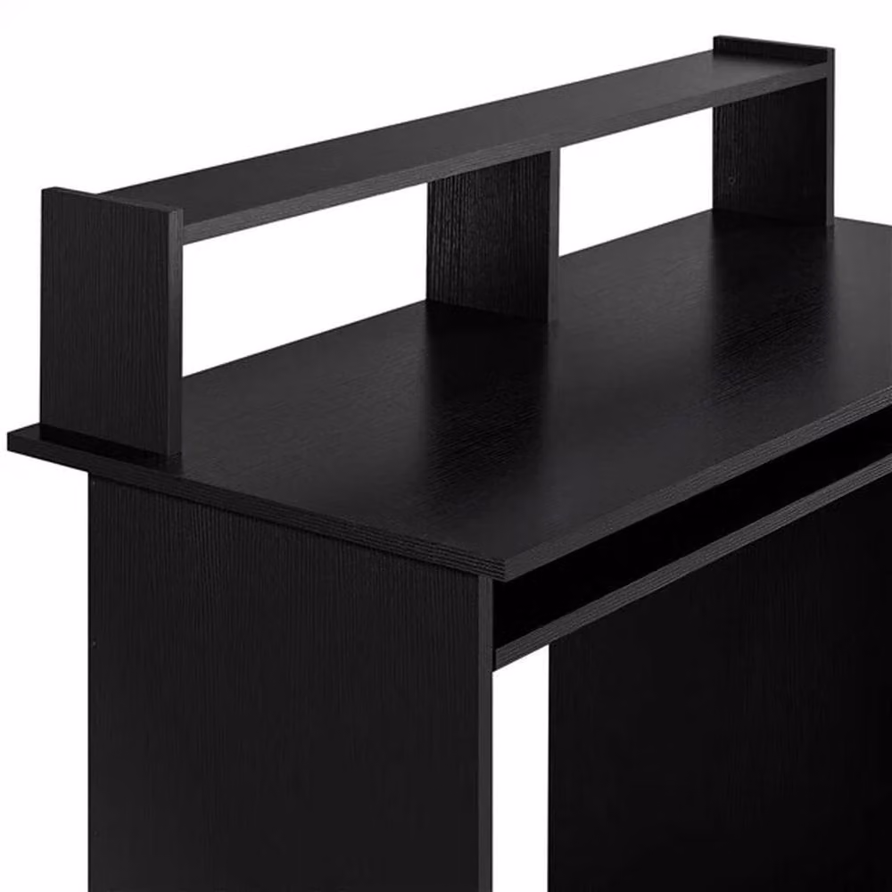 EONLION Black Modern Wood Computer Desk for Home Office, Width: 100 cm – 4