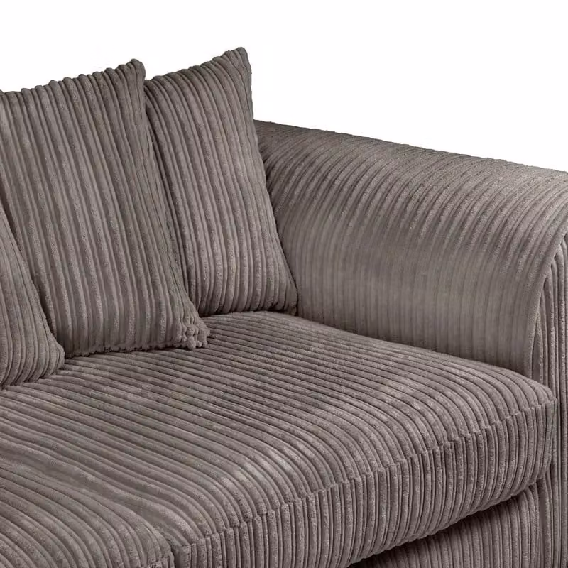 Snugg Furniture UK Limited Milo Jumbo Cord 3 Seater Sofa in Grey – 2