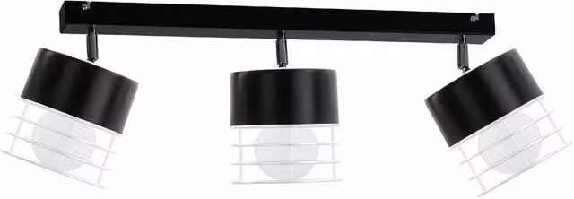 Netlighting Mao Modern Black Ceiling Spotlight Bar, 60 cm, 3x E27, Dimmable