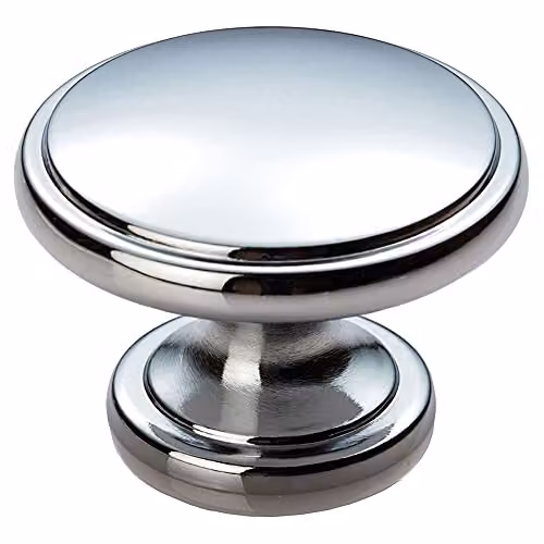 Loops 4 Pack Ring Domed Cupboard Door Knobs in Polished Chrome, 38.5mm Diameter – 2