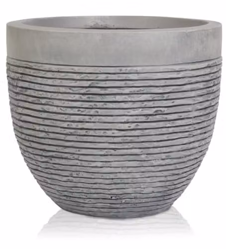 Primrose Egg Shaped Fibrecotta Planter in Grey, 21cm
