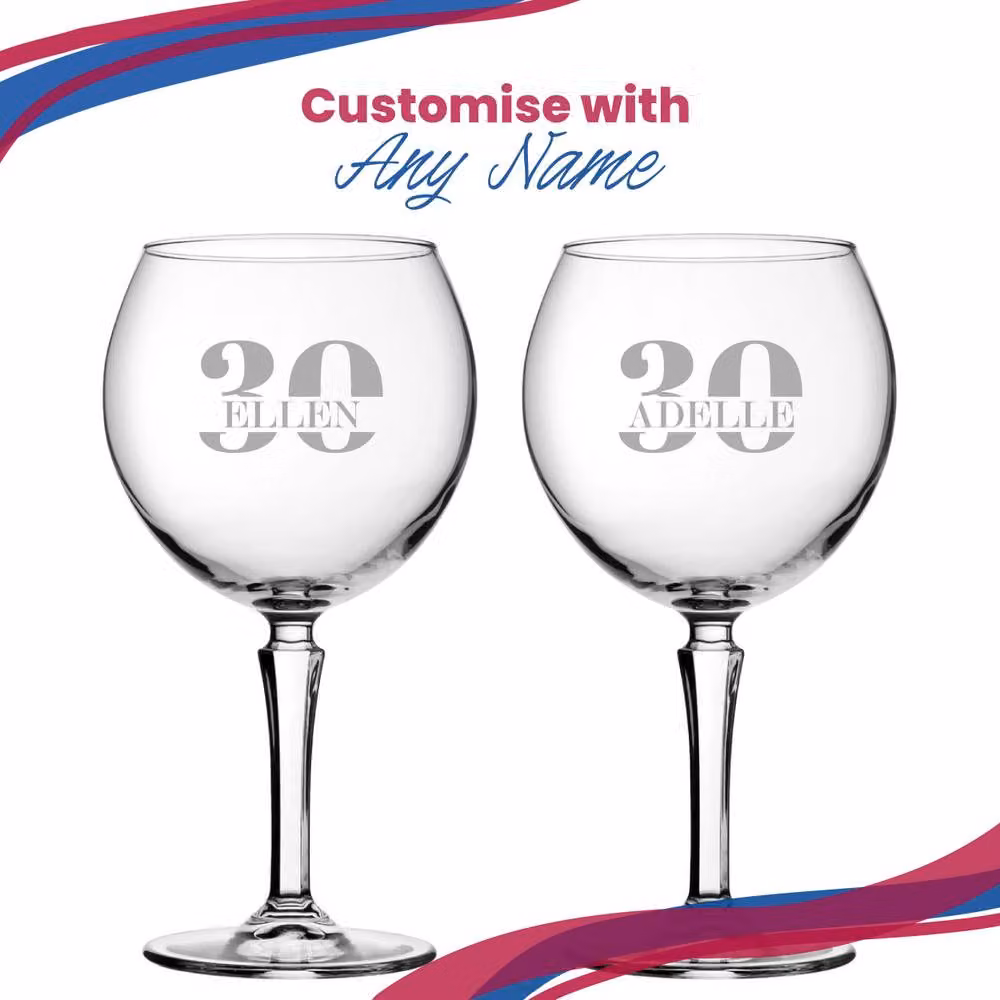 Uniqueful Personalised Hudson Gin Balloon Cocktail Glass in Transparent Glass – 3