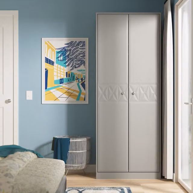 Ready Assembled 2 U Toledo 2 Door Wardrobe in Dark Grey – 1