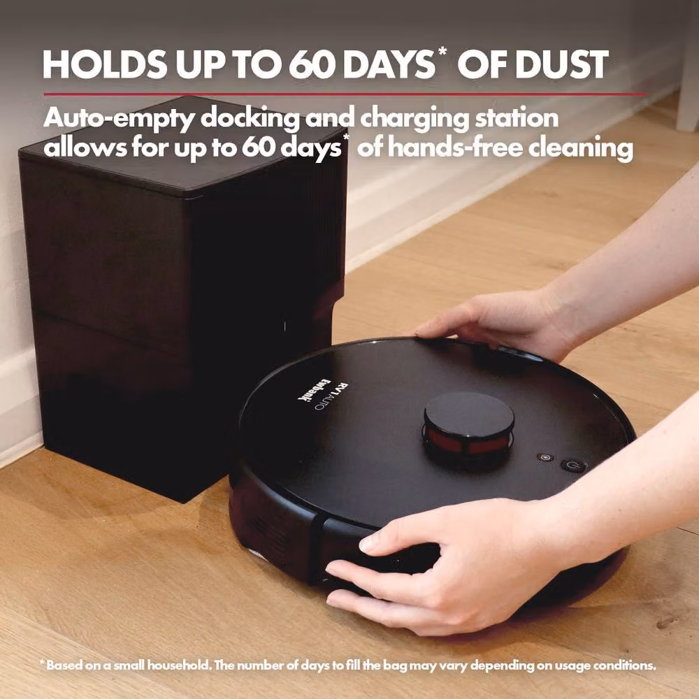 Ewbank EWVC04604 RVAUTO Robot Vacuum Cleaner and Mop in Black with Laser Navigation and App Control – 3