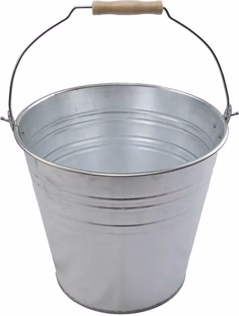Kelvenix Galvanised Steel Metal Bucket in Silver, 12L – 1