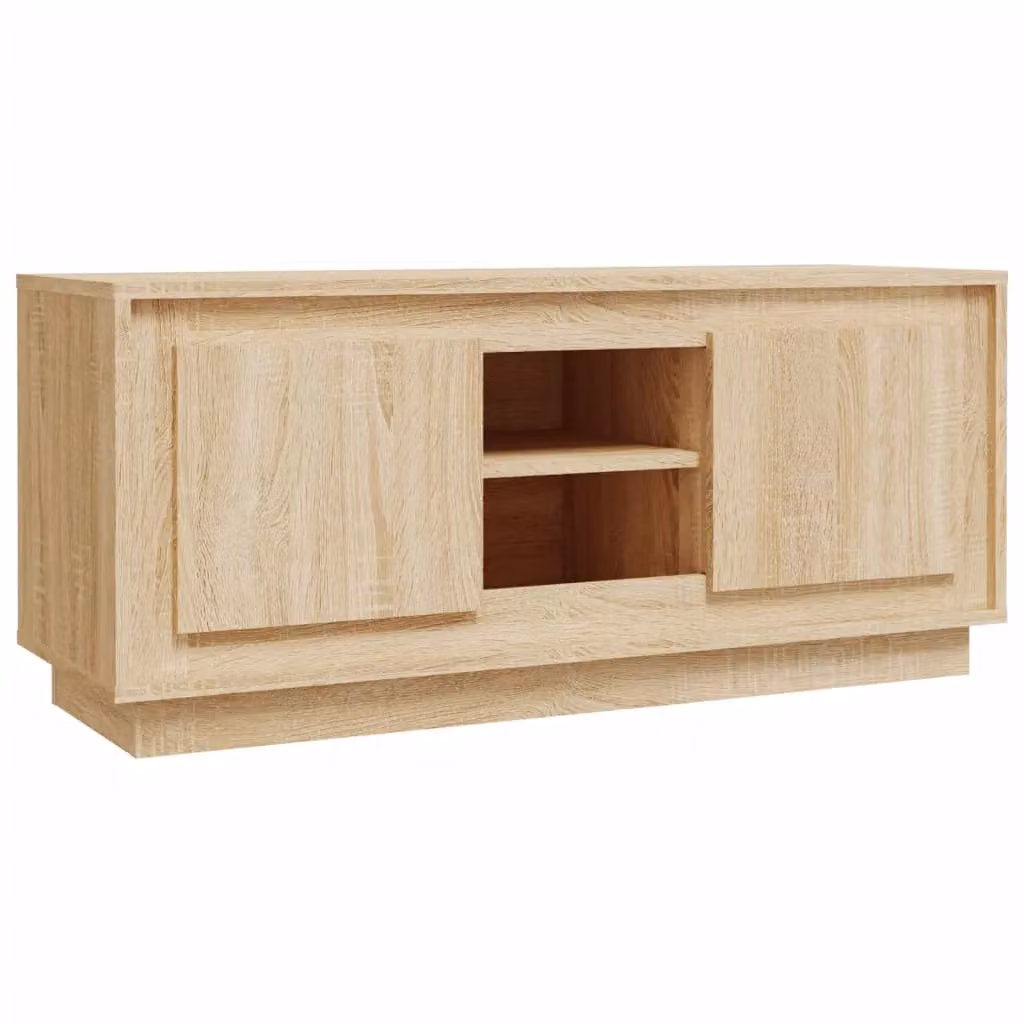 Berkfield Home Sonoma Oak TV Cabinet in Brown, W/D/H: 102 x 35 x 45 cm – 2