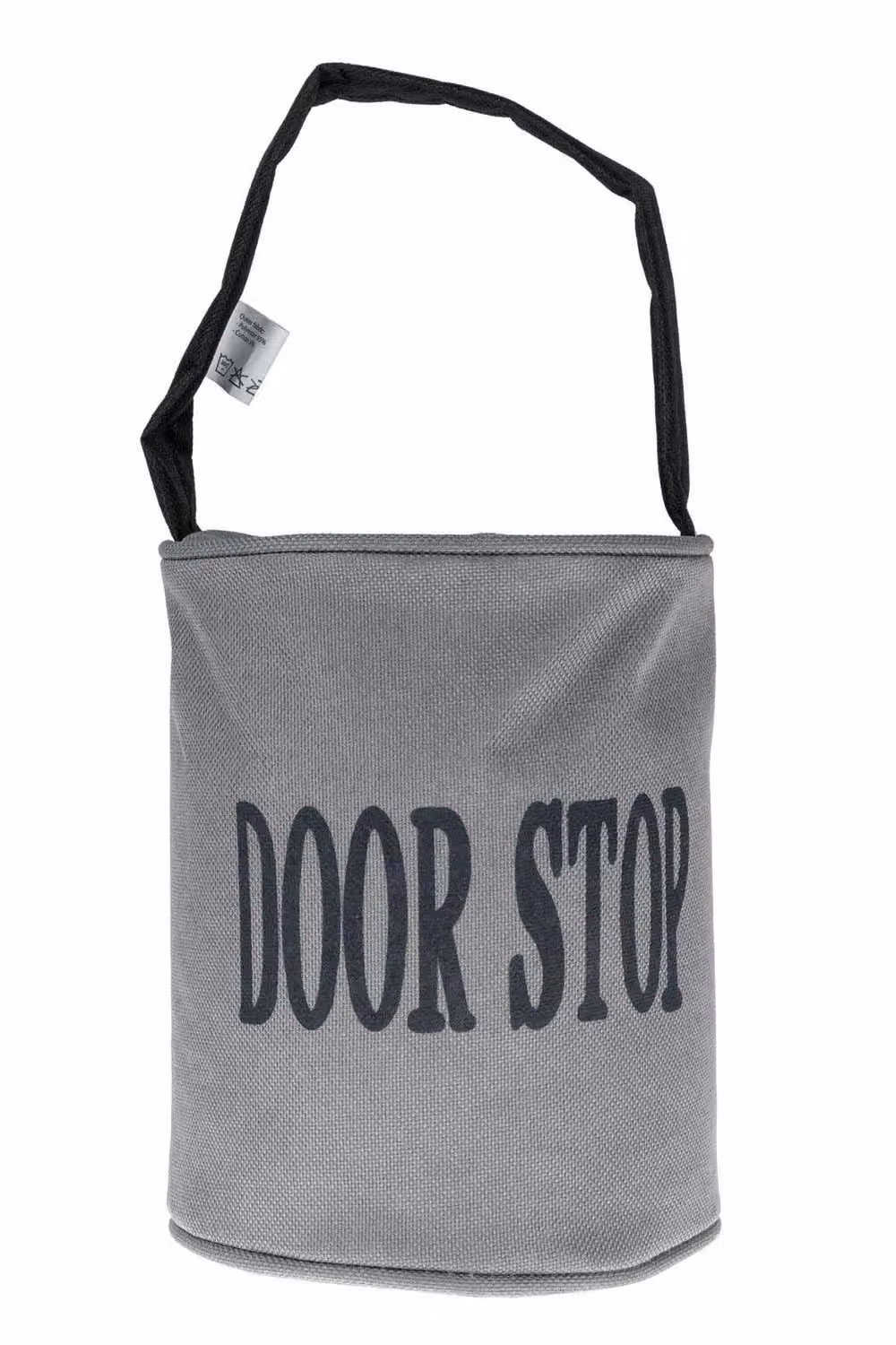 Homescapes Grey and Black Filled Fabric Door Stop with Handle – 2