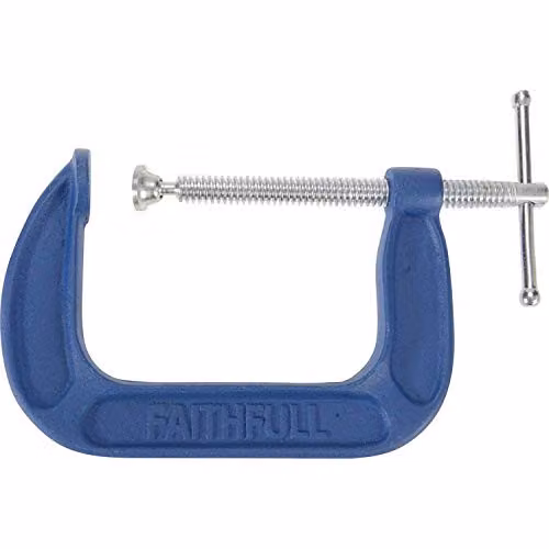 Faithfull Medium-Duty Blue Metal G Clamp 100mm (4in)