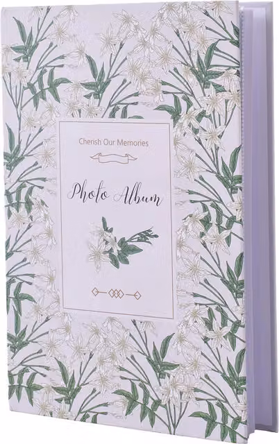Lifeideas 300 Pocket 4x6 Photo Album with Camellia Cover in Green