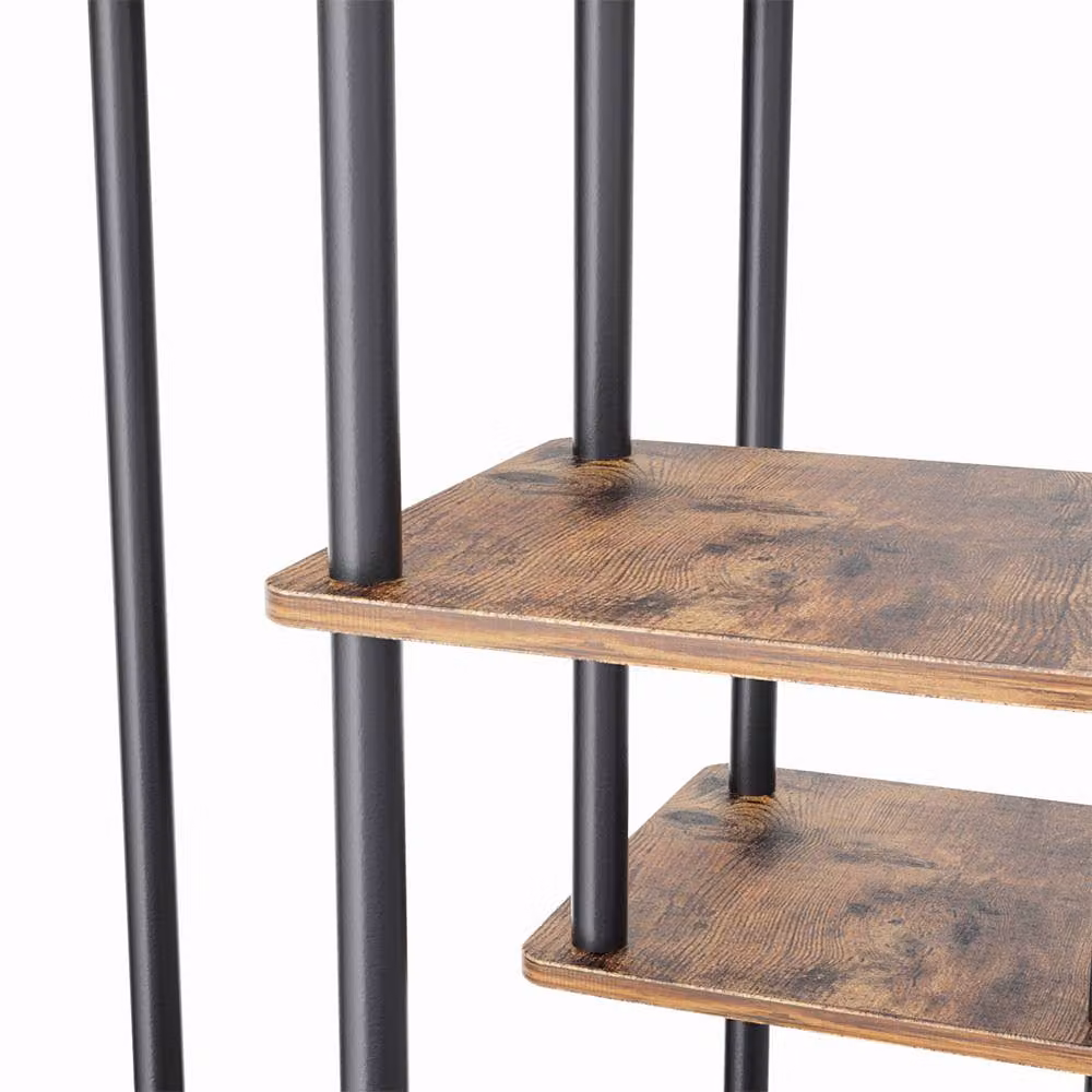 Garden Sanctuary 5-Tier Brown MDF Plant Stand for Garden Display – 3