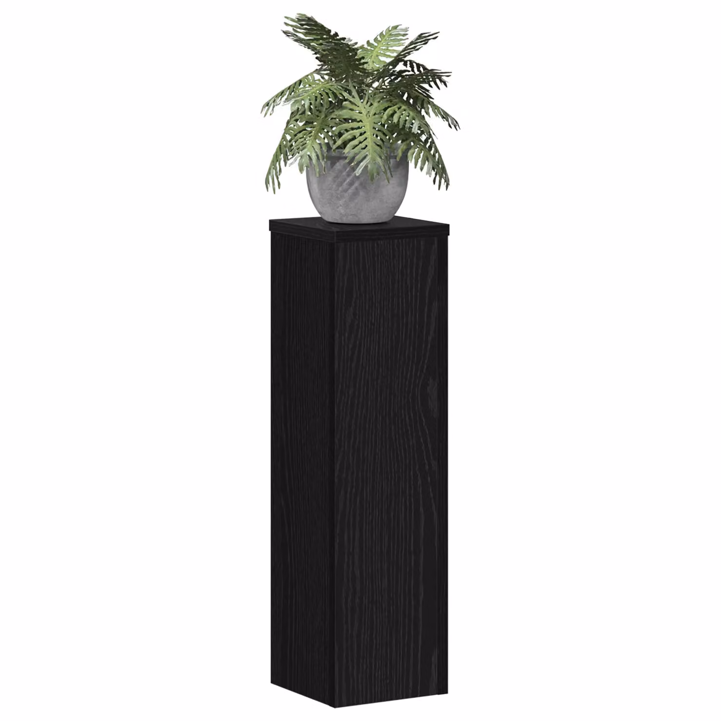 Berkfield Home Set of 2 Modern Black Oak Plant Stands, W/D/H: 17 x 17 x 60 cm – 3
