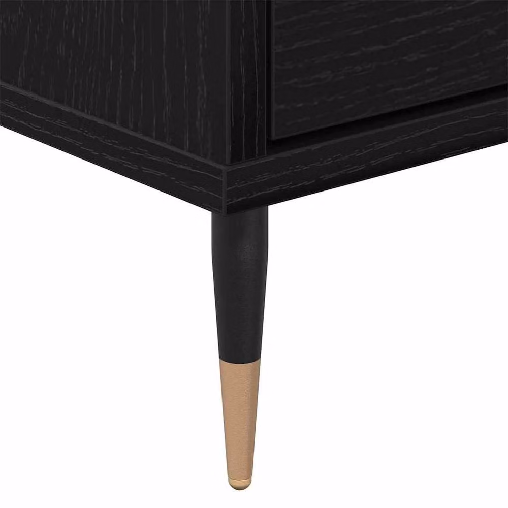 Berkfield Home TV Cabinet in Black Oak, W: 150 cm, D: 30 cm, H: 44.5 cm – 5