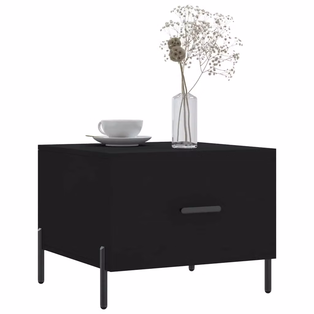 Berkfield Home Modern Square Coffee Table in Black, W/D/H: 50 x 50 x 40 cm – 3