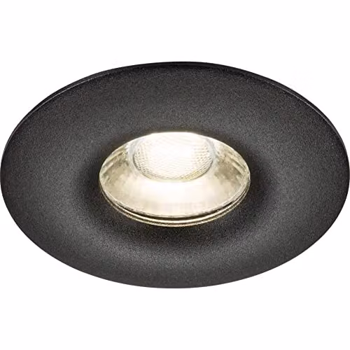 Knightsbridge Odina Single Fixed Round Recessed Downlight Black – 1