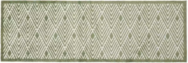 JVL Mega Runner Geometric Green Hallway Rug, W/D/H: 57 x 150 x 1 cm