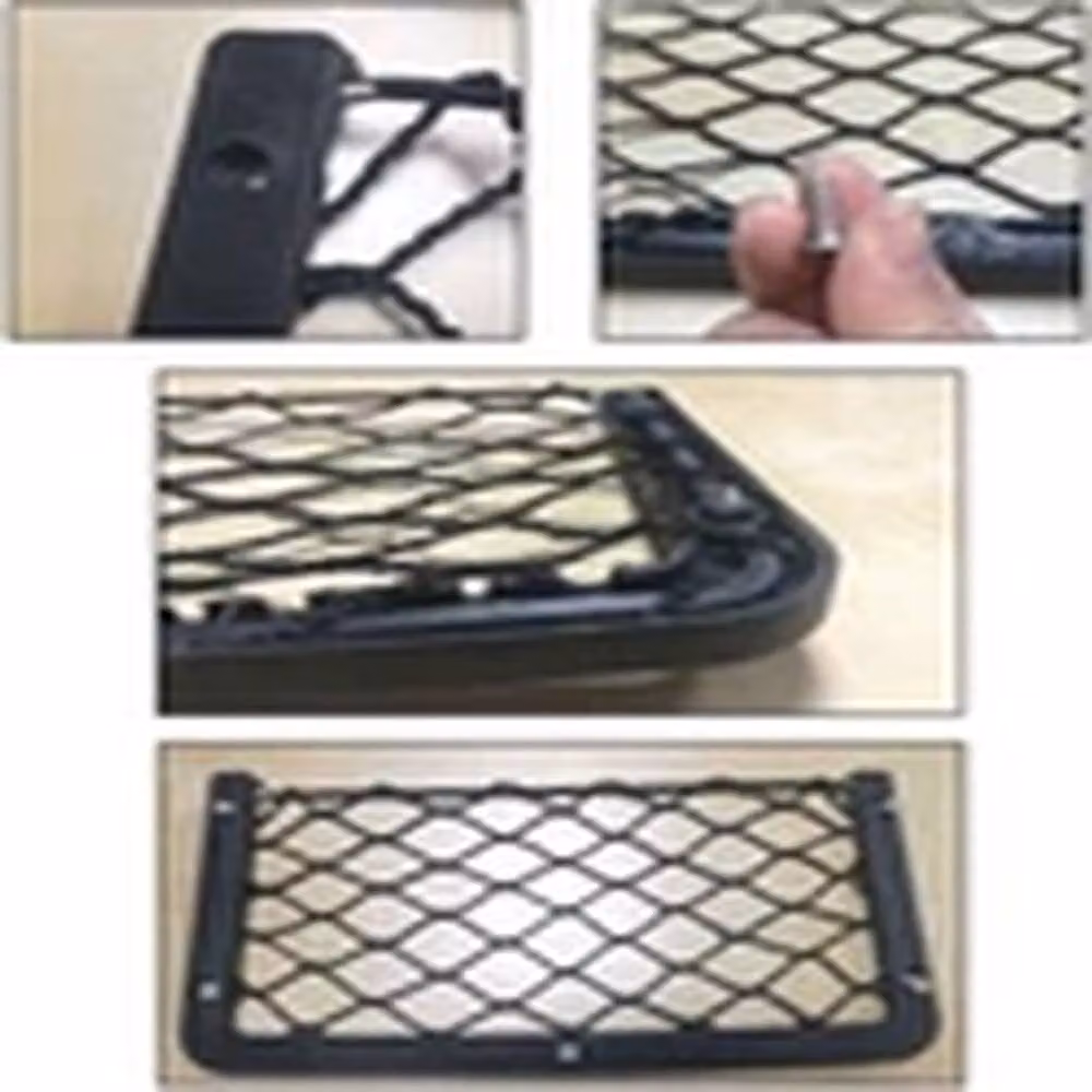 EONLION 3-Piece Elastic Storage Net Car Seat Organiser for Camper Vans, Black – 3