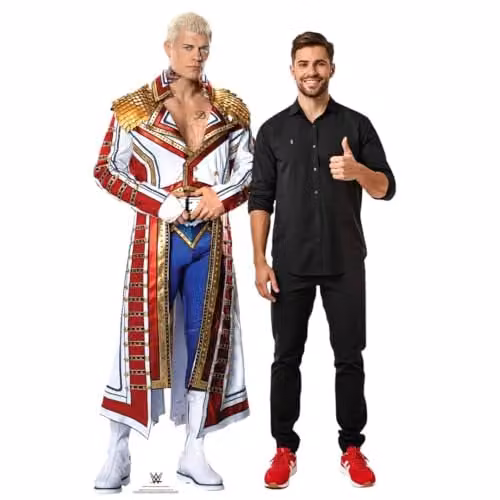Star Cutouts SC4095 WWE Cody Rhodes American Nightmare Lifesize Cardboard Cutout with Mini, Multicolour