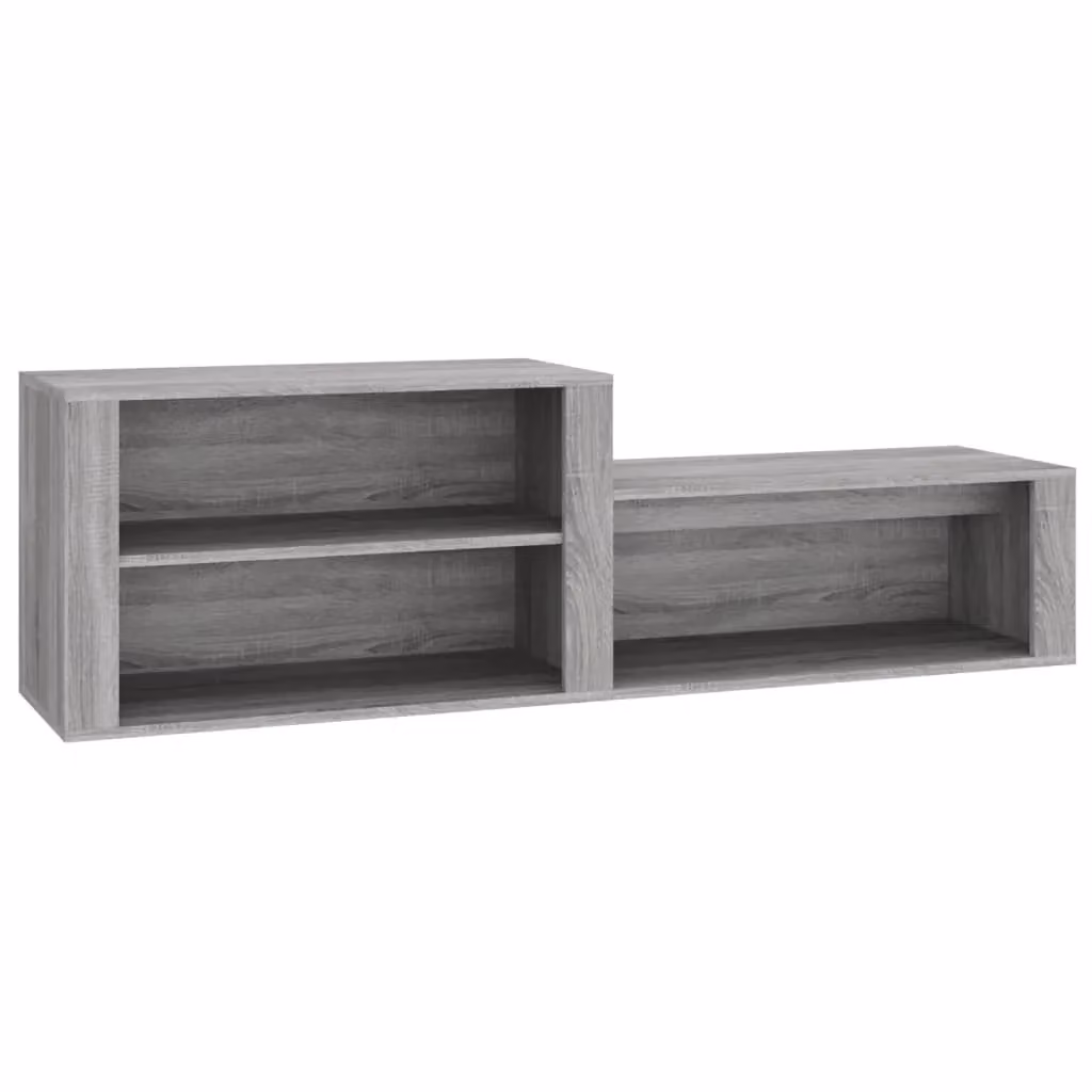 Berkfield Home Grey Sonoma Shoe Cabinet with Integrated Seat, W: 150 cm, D: 35 cm, H: 45 cm – 2