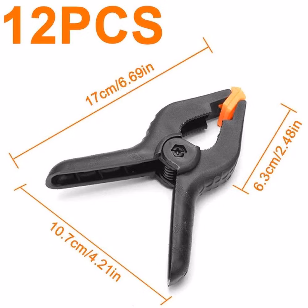 FLAVORA Large Strong Plastic Spring Clamps in Black – 2