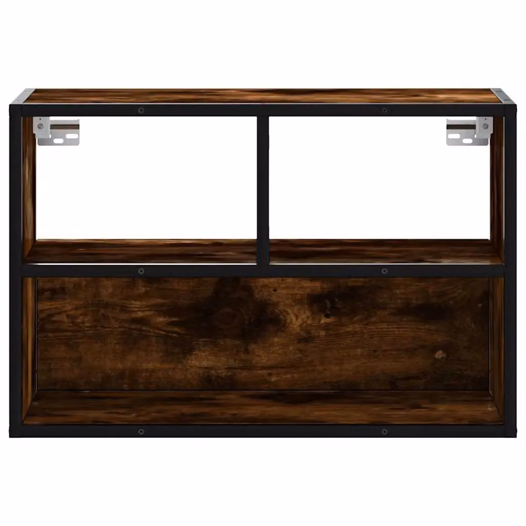 Berkfield Home Industrial TV Cabinet in Smoked Oak and Brown, W: 60 cm, D: 31 cm, H: 39.5 cm – 4