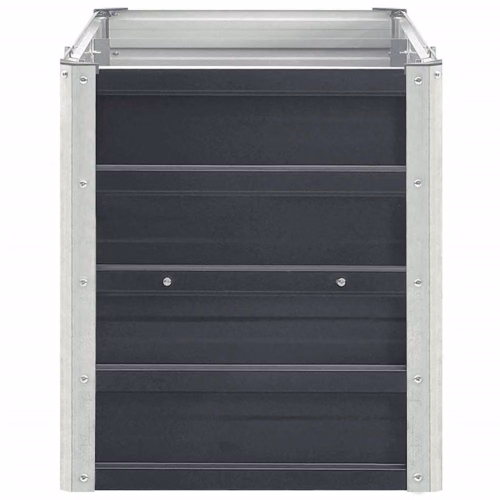 Berkfield Home Garden Galvanised Steel Raised Bed in Anthracite Black, W/D/H: 240 x 40 x 45 cm – 3