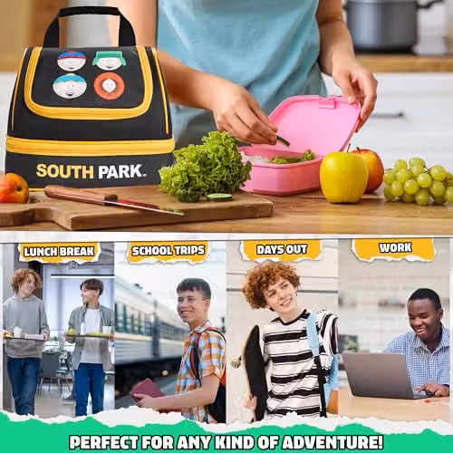 Get Trend South Park Insulated Dual Compartment Lunch Bag in Black – 2