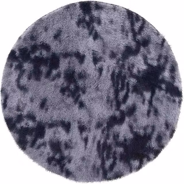 Berkfield Home NAVARRA Shaggy High Pile Rug, Grey, W/D/H: 120 x 120 x 1 cm