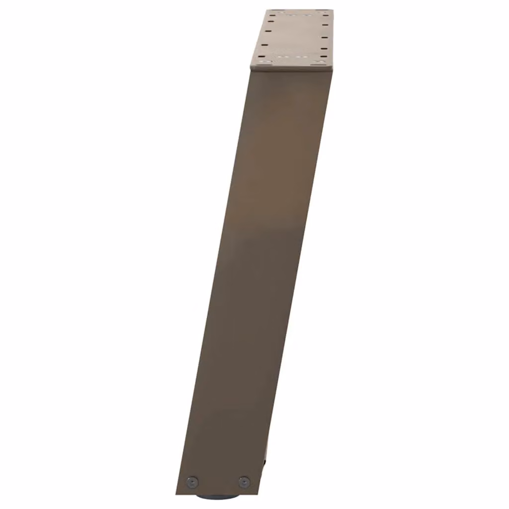 Berkfield Home U-Shaped Coffee Table Legs, 2 Pieces, Brown Steel, H: 50 cm x W: 42.5 cm x D: 42.5 cm – 3
