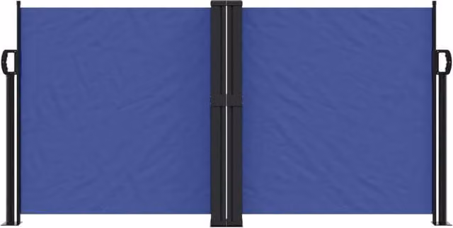 Berkfield Home Retractable Single Side Awning in Blue, W/D/H: 120 x 1200 cm