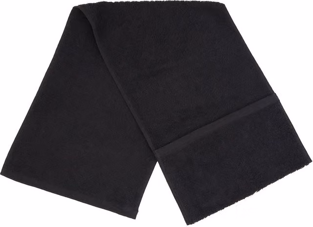Towel City Luxury Black Cotton Terry Gym Towel – 1